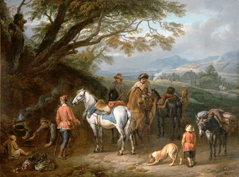 Voyageurs se reposant